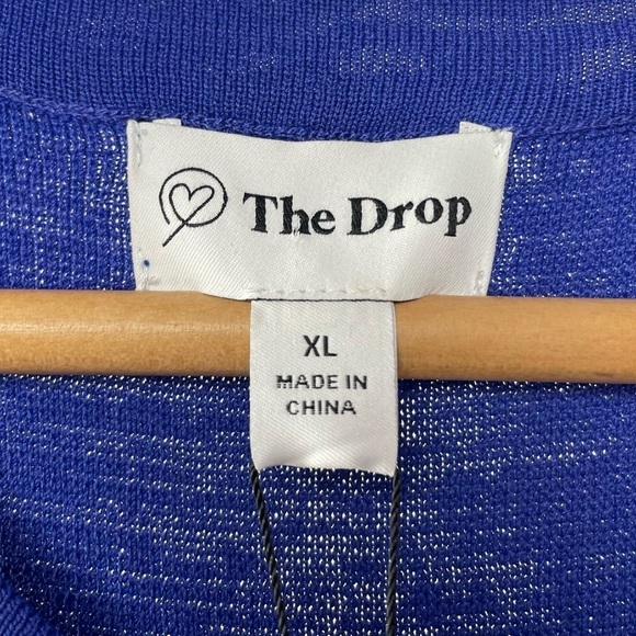 NWT The Drop Gabriela High Side Slit Midi Sweater Dress in Dazzling Blue Size XL - Picture 5 of 8